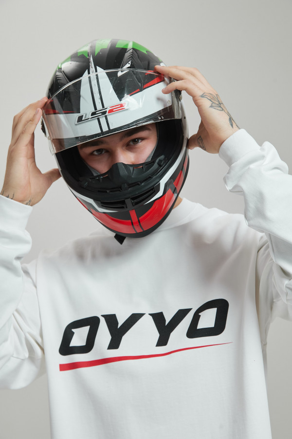 Лонгслив OYYO RACER RED белый L