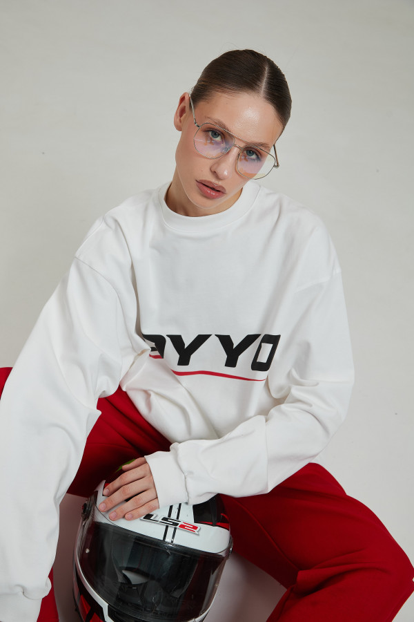 Лонгслив OYYO RACER RED белый L
